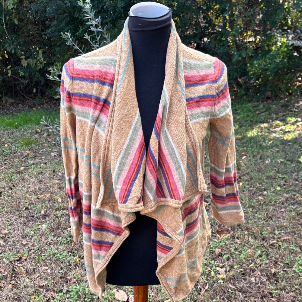 American Living Multicolor Striped Cardigan